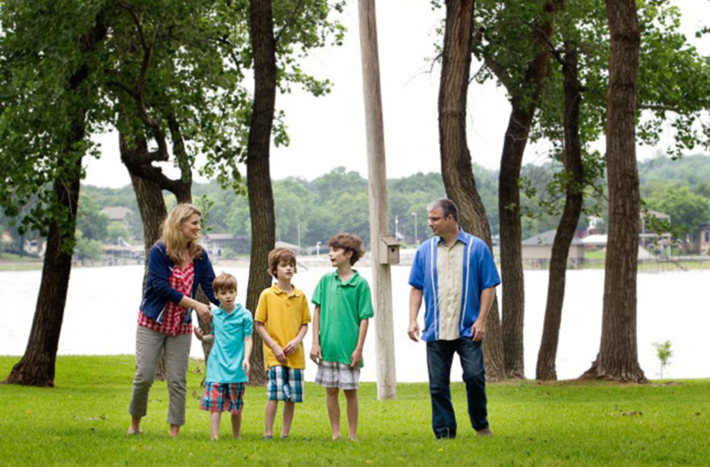 Holly Homer with her family. 