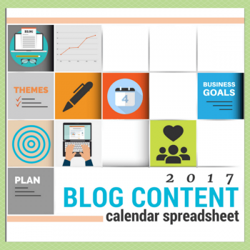 2017 Blog Content Calendar
