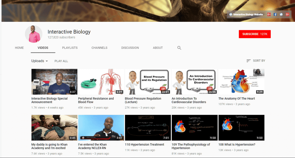 Interactive Biology YouTube Channel